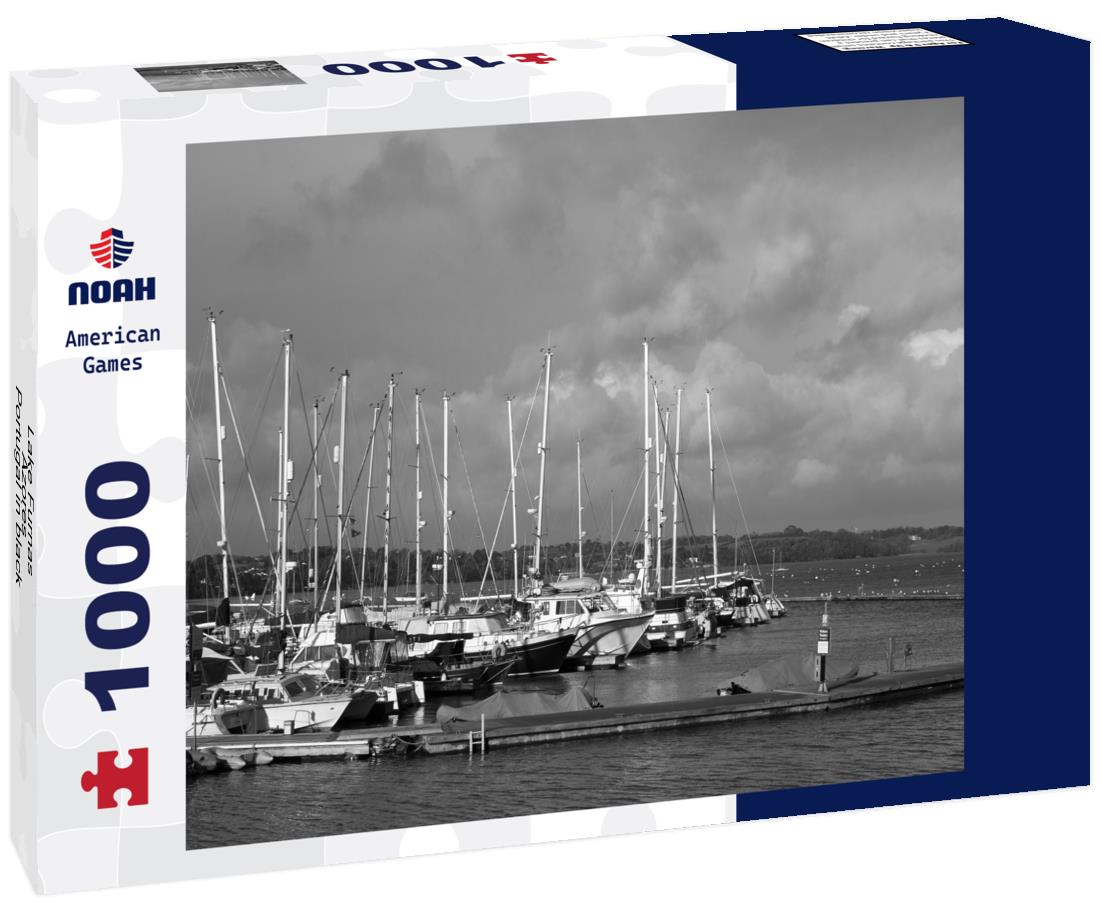 Noah Jigsaw Puzzle Lake Furnas - Azores - Portugal in black white 1000 pieces