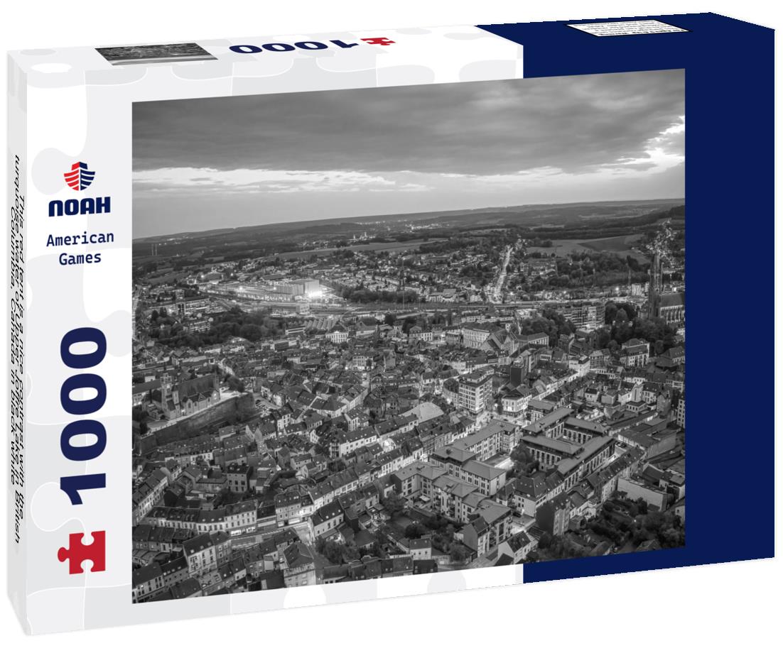 Noah Jigsaw Puzzle This red tent is a nice contrast with the turquoise water of Upper Joffre Lake in British Columbia, Canada in black white 1000 pieces