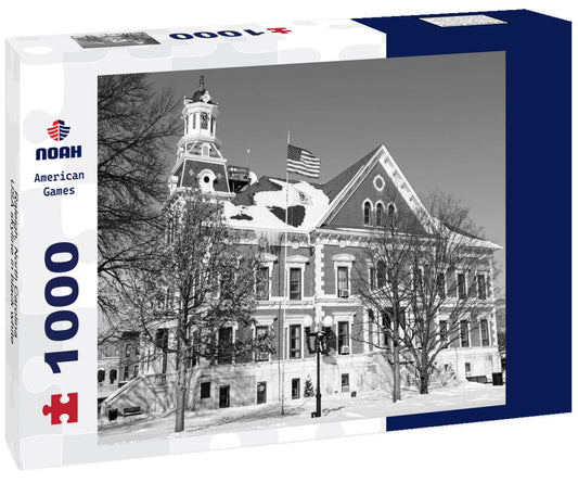 Noah Jigsaw Puzzle Raleigh, North Carolina, USA skyline in black white 1000 pieces