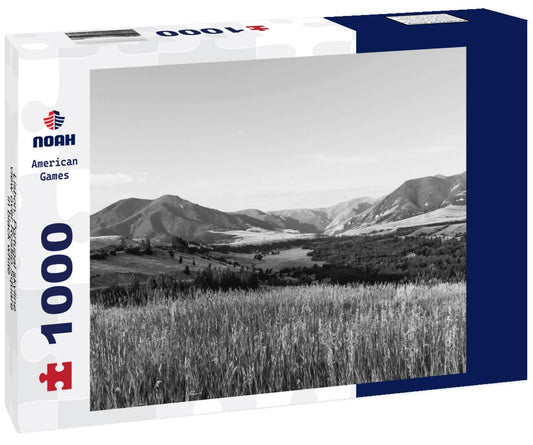 Noah Jigsaw Puzzle Lisbon, Portugal skyline view over Rossio Square in black white 1000 pieces