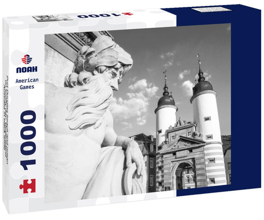 Noah Jigsaw Puzzle Port Douglas beach and ocean on sunny day, Queensland, Australia in black white 1000 pieces