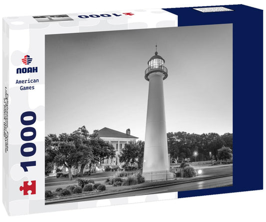 Noah Jigsaw Puzzle Tallahassee, Florida, USA downtown skyline in black white 1000 pieces