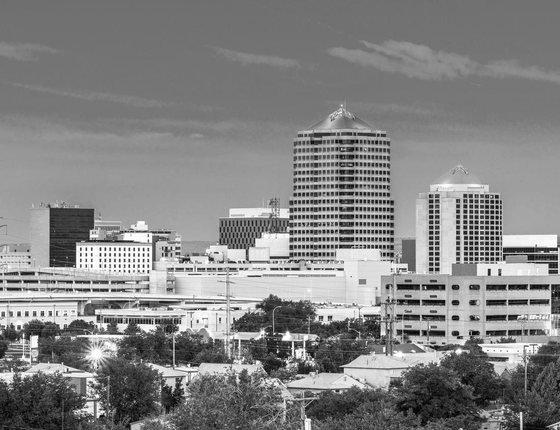 Noah Jigsaw Puzzle New York City Skyline with urban skyscrapers at sunset, USA in black white 1000 pieces