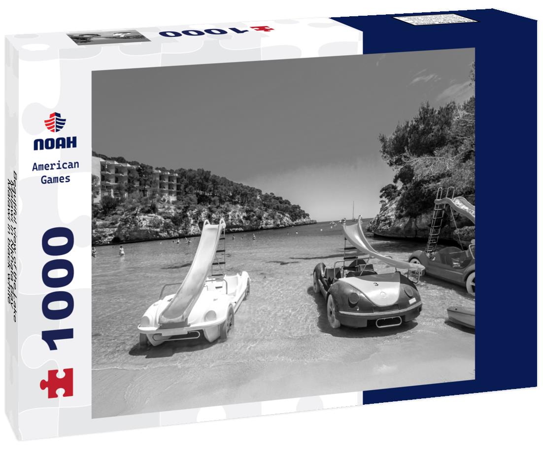 Noah Jigsaw Puzzle Beautiful view of the Lake Malawi in Nkhata Bay, Malawi in black white 1000 pieces