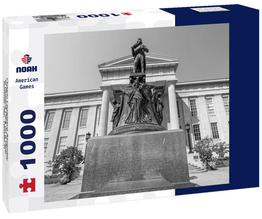 Noah Jigsaw Puzzle Ontario Legislative Assembly at Queens Park on a clear summer day, Toronto in black white 1000 pieces