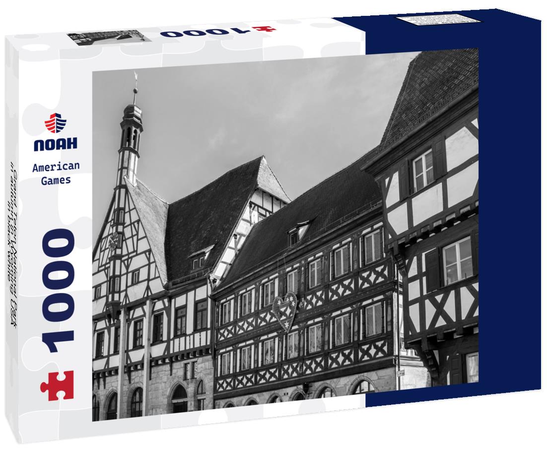 Noah Jigsaw Puzzle Grand Teton National Park in autumn in Wyoming USA in black white 1000 pieces