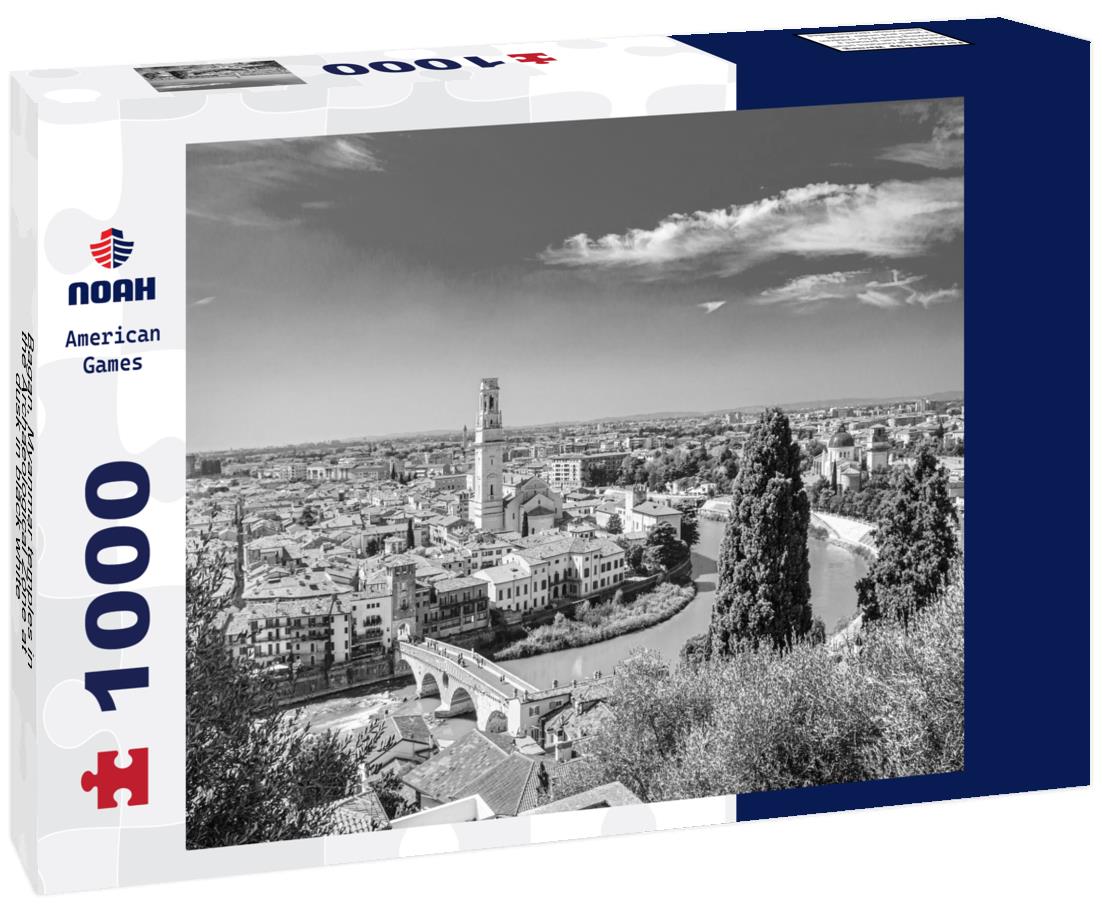 Noah Jigsaw Puzzle Bagan, Myanmar temples in the Archaeological Zone at dusk in black white 1000 pieces