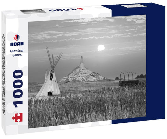 Noah Jigsaw Puzzle Flowering desert (Spanish: desierto florido) in the Chilean Atacama. The event is related to the El Nino phenomenon in black white 1000 pieces