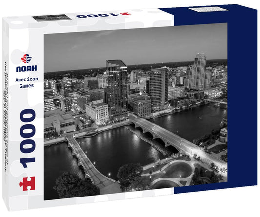 Noah Jigsaw Puzzle Beautiful and gorgeous colors of the green spring landscape of Tuscany, Italy in black white 1000 pieces