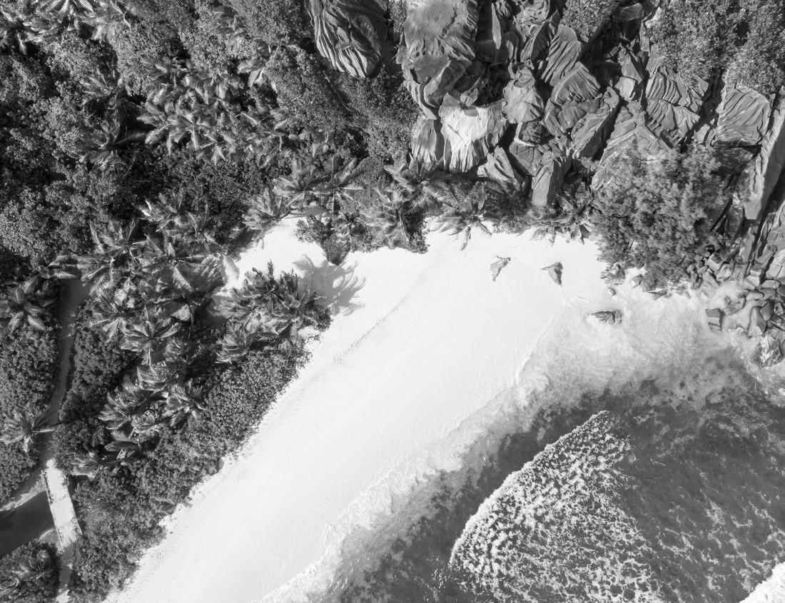 Noah Jigsaw Puzzle Beautiful landscape on the edge of lake Kivu in Rwanda, East Africa in black white 1000 pieces