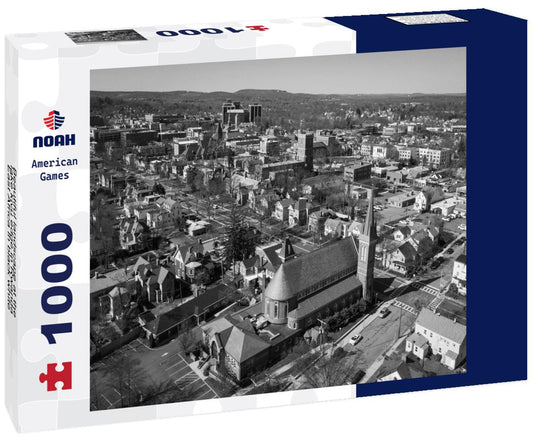 Noah Jigsaw Puzzle Beautiful landscape at the lake kivu edge in Rwanda, East Africa in black white 1000 pieces