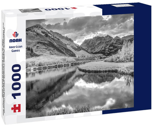 Noah Jigsaw Puzzle The property at Cape Cornwall, part of the Cornwall and West Devon Mining Landscape World Heritage Site, near St Just England in black white 1000 pieces