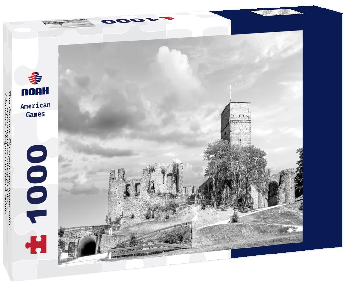 Noah Jigsaw Puzzle The famous Zimmertoren tower with astronomical clock in Lier, Flanders, Belgium in black white 1000 pieces