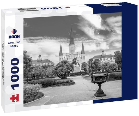 Noah Jigsaw Puzzle Forest elephants playing with each other. Central African Republic in black white 1000 pieces