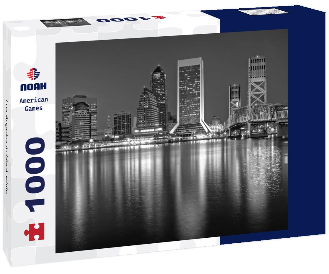 Noah Jigsaw Puzzle Los Angeles in black white 1000 pieces