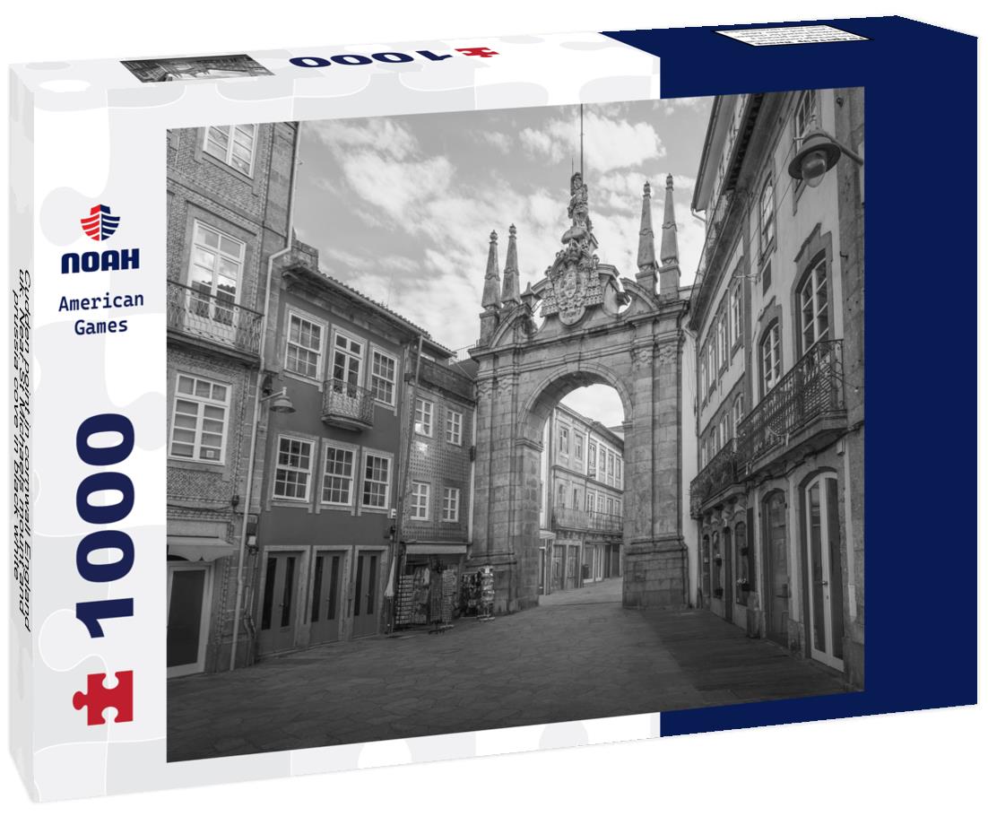 Noah Jigsaw Puzzle Cudden point in cornwall England uk. Near St Michaels mount and prussia cove in black white 1000 pieces