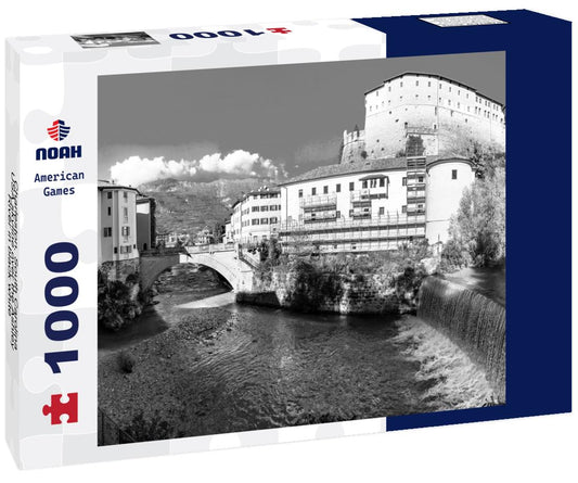 Noah Jigsaw Puzzle Charleston, South Carolina, USA skyline over the Ashley River in black white 1000 pieces