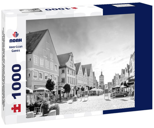 Noah Jigsaw Puzzle Walking along the South West Coastal Path, which descends from Dodman to Hemmick Beach on the south coast of Cornwall in black white 1000 pieces