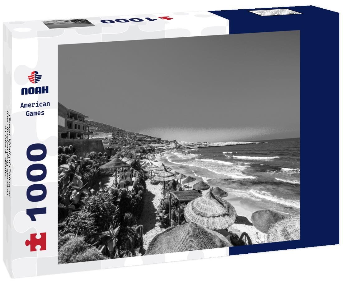 Noah Jigsaw Puzzle Great Wall of China at the Jinshanling section in black white 1000 pieces