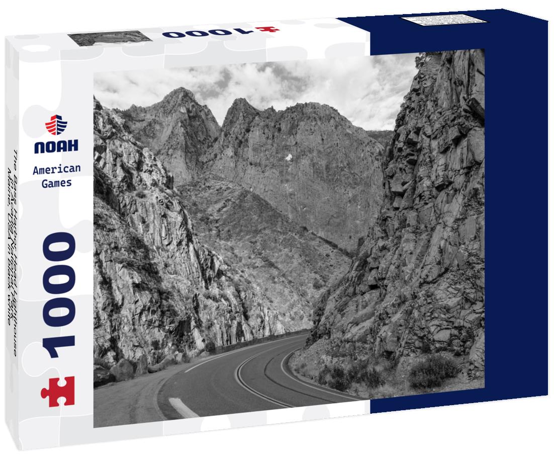 Noah Jigsaw Puzzle The Bass Harbor Head Lighthouse in Acadia National Park, Maine, USA in black white 1000 pieces