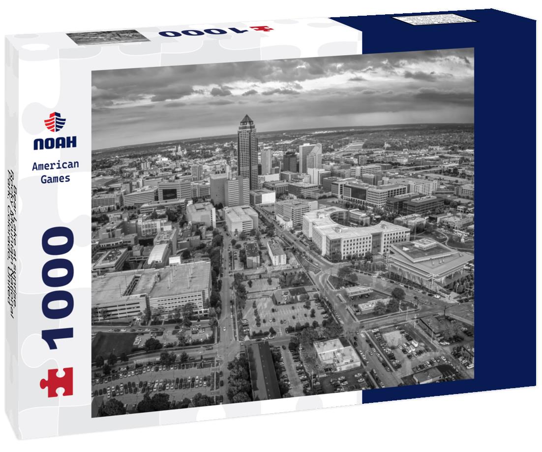 Noah Jigsaw Puzzle Bear Lake at sunrise. Rocky Mountain National Park, Colorado, United States in black white 1000 pieces