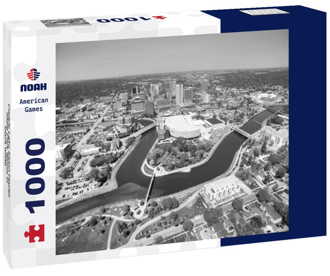 Noah Jigsaw Puzzle Carlyle Lake Eldon Hazlet State Park Illinois in black white 1000 pieces