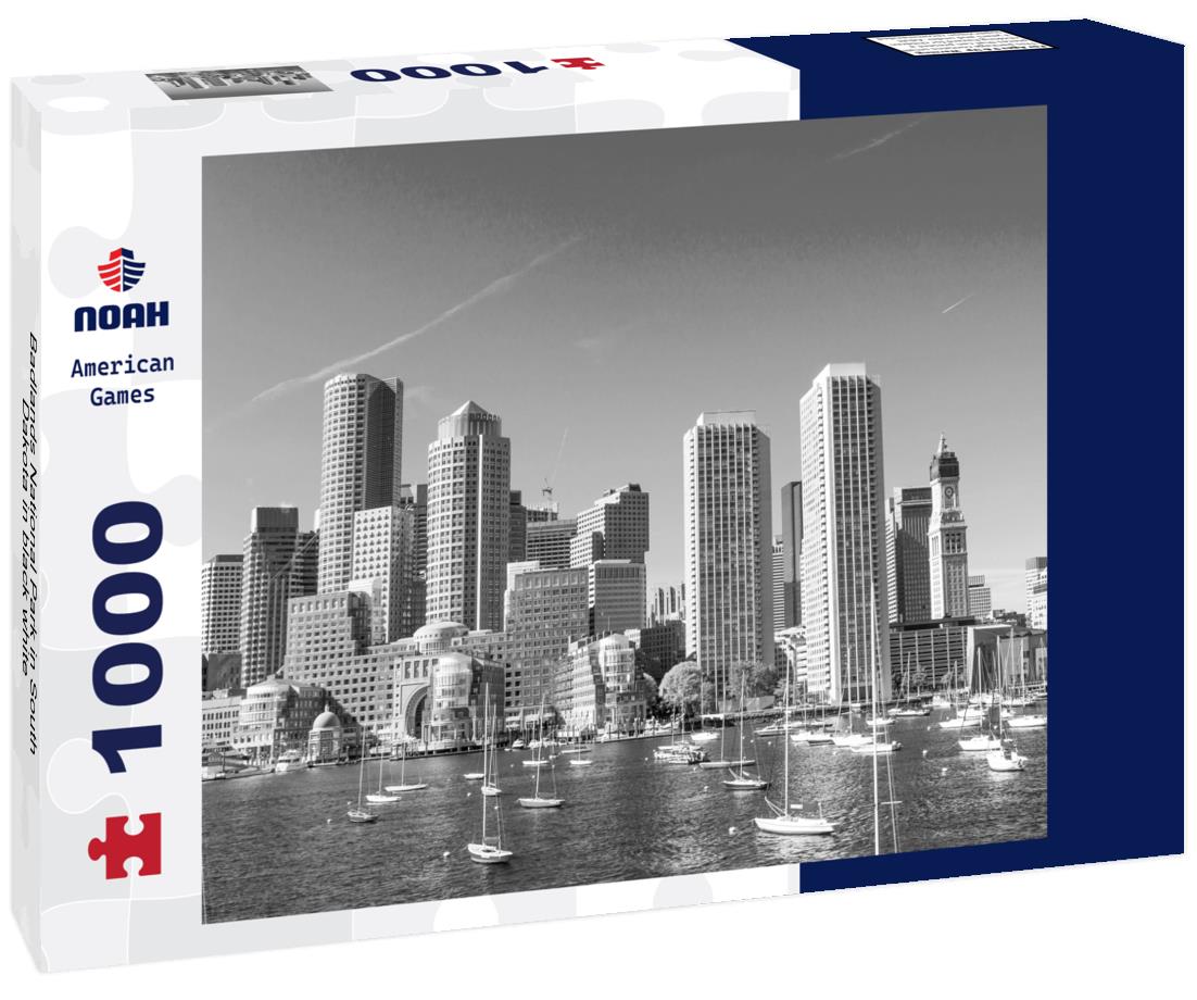 Noah Jigsaw Puzzle Badlands National Park in South Dakota in black white 1000 pieces