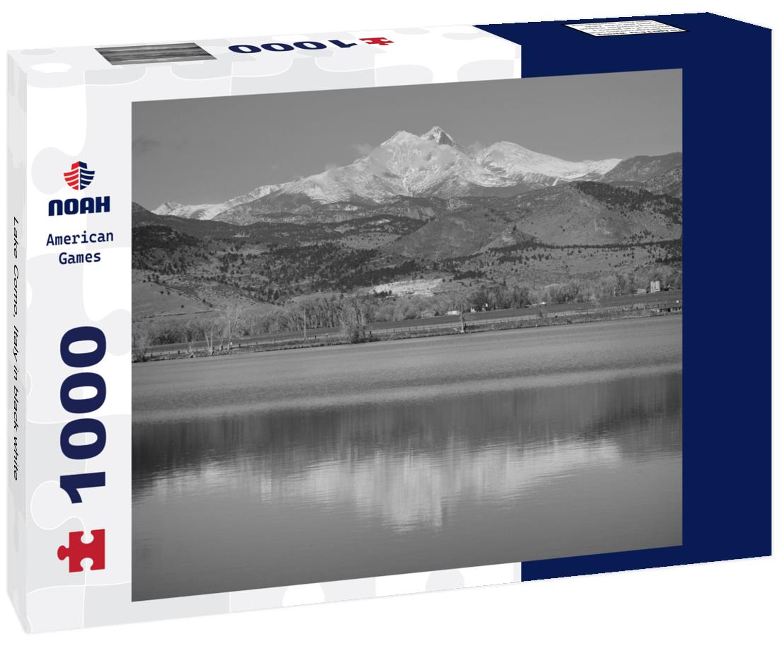 Noah Jigsaw Puzzle Lake Como, Italy in black white 1000 pieces