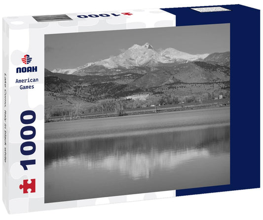 Noah Jigsaw Puzzle Lake Como, Italy in black white 1000 pieces