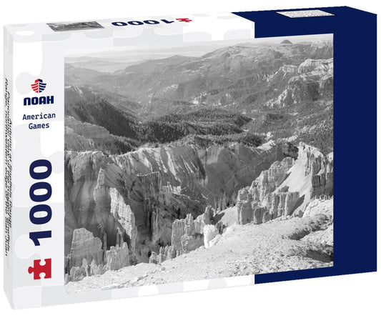 Noah Jigsaw Puzzle Autumn at Sneffels Range - Panoramic view of the rugged Sneffels Range, northwestern edge of the San Juan Mountains of the Colorado Rockies in black white 1000 pieces