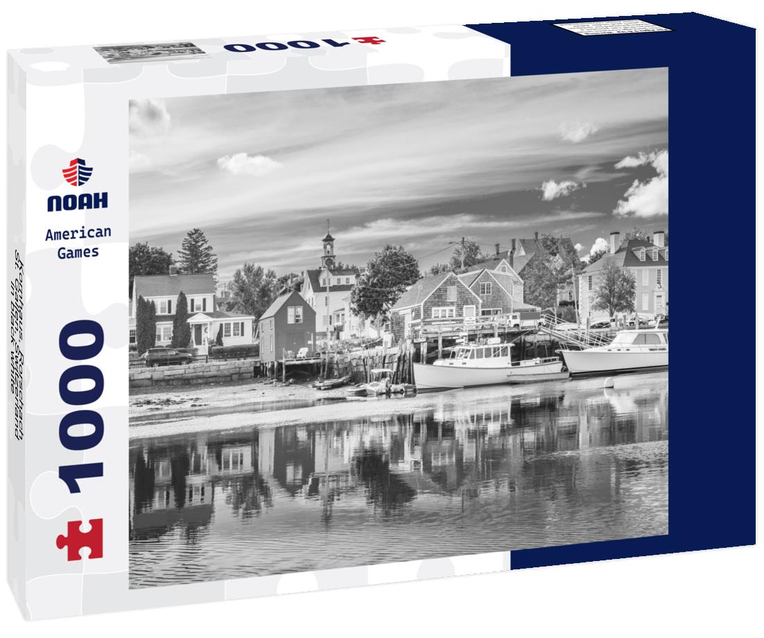 Noah Jigsaw Puzzle Kornhaus, Rorschach, St. Gallen, Switzerland in black white 1000 pieces