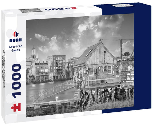 Noah Jigsaw Puzzle Kornhaus, Rorschach, St. Gallen, Switzerland in black white 1000 pieces