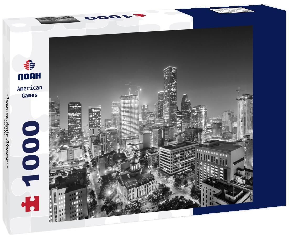 Noah Jigsaw Puzzle Ascona, Lake Maggiore, Switzerland in black white 1000 pieces