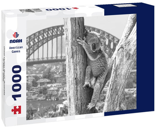 Noah Jigsaw Puzzle Great Ocean Road, Australia in black white 1000 pieces