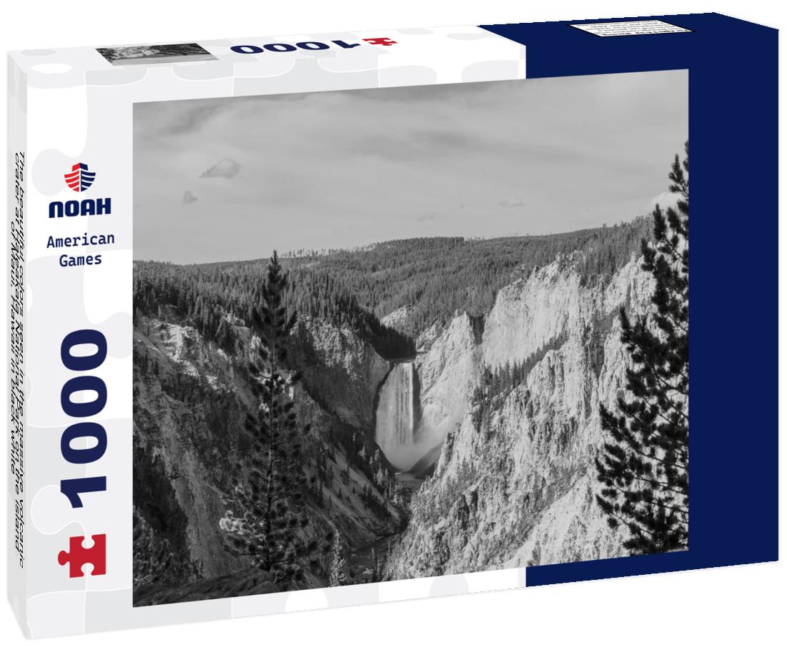 Noah Jigsaw Puzzle The beautiful colors seen in the massive volcanic crater at Haleakala National Park on the island of Maui, Hawaii in black white 1000 pieces