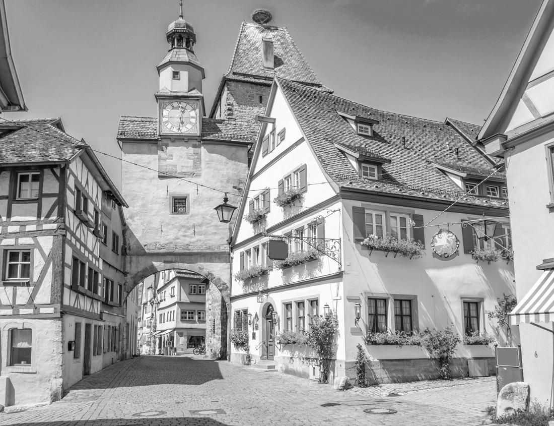 Noah Jigsaw Puzzle Beautiful view of the historic city center of Zurich with the famous Fraumunster church and swans on the Limmat river on a sunny day with blue sky, Canton of Zurich, Switzerland in black white 1000 pieces