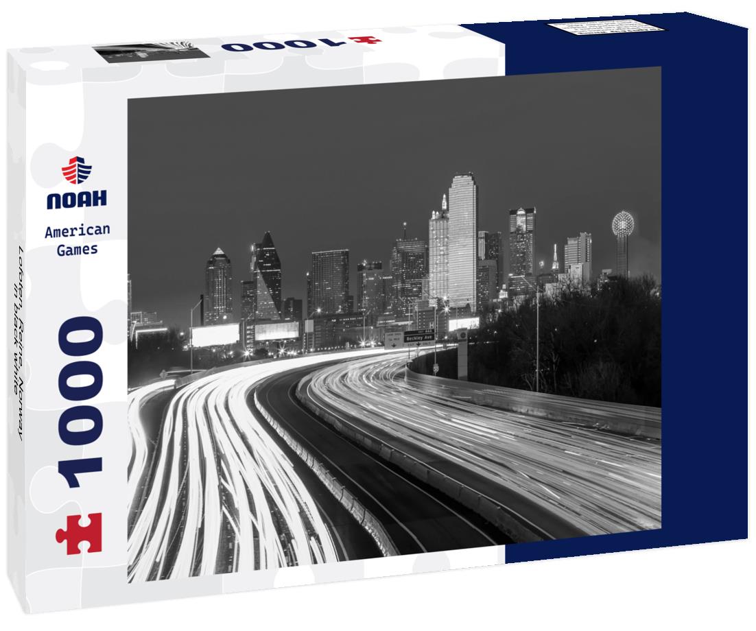 Noah Jigsaw Puzzle Lofoten, Reine, Norway in black white 1000 pieces