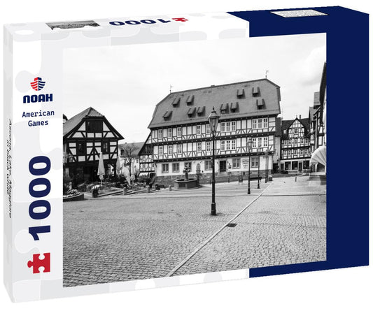 Noah Jigsaw Puzzle Ascona, Lake, Maggiore in black white 1000 pieces