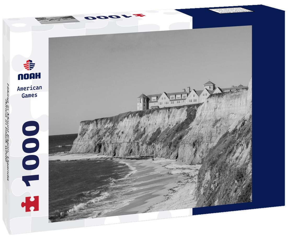 Noah Jigsaw Puzzle Hiking in Mount Elgon, Uganda, Africa in black white 1000 pieces