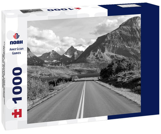 Noah Jigsaw Puzzle Columbus, Georgia, USA downtown skyline on the Chattahoochee River in black white 1000 pieces