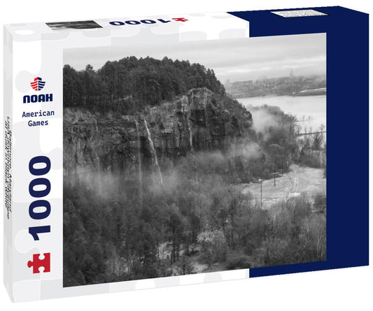 Noah Jigsaw Puzzle Baltimore, Maryland, USA downtown cityscape at dusk in black white 1000 pieces