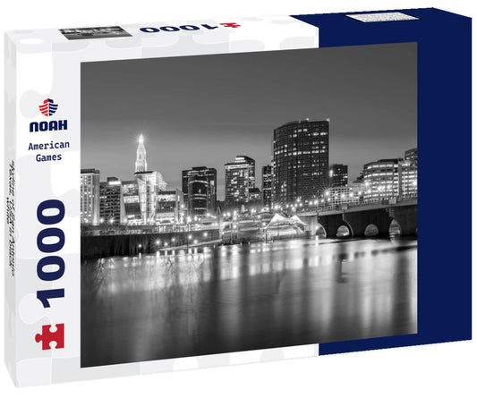 Noah Jigsaw Puzzle skyline of San Antonio, Texas, USA in black white 1000 pieces