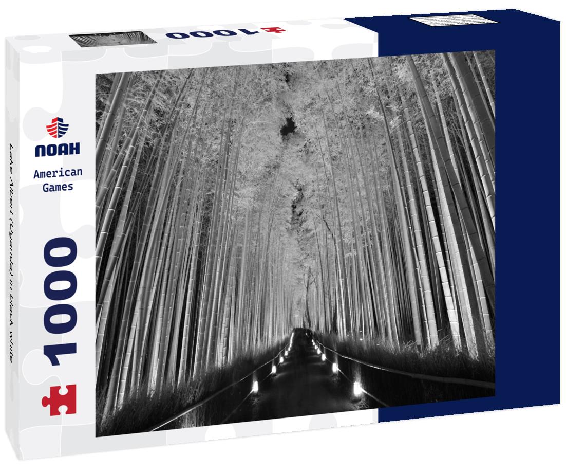 Noah Jigsaw Puzzle Lake Albert (Uganda) in black white 1000 pieces