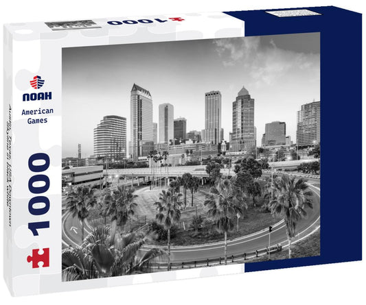 Noah Jigsaw Puzzle Austin, Texas, USA Downtown Skyline in black white 1000 pieces