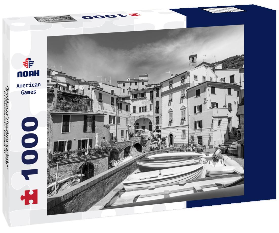 Noah Jigsaw Puzzle Basilica of the Annunciation, a Roman Catholic church in Nazareth, Israel in black white 1000 pieces