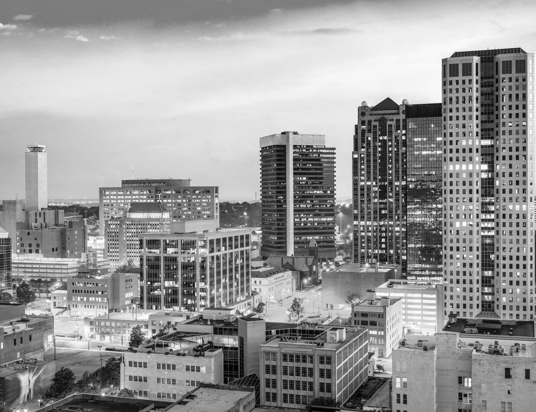 Noah Jigsaw Puzzle Augusta, Maine, USA skyline by the river in black white 1000 pieces