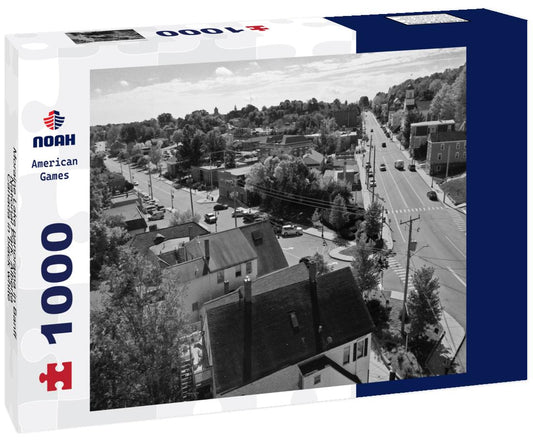 Noah Jigsaw Puzzle Moraine Lake panorama in Banff National Park, Alberta, Canada in black white 1000 pieces