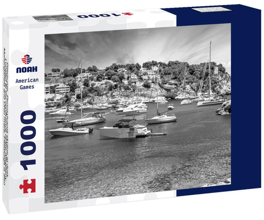 Noah Jigsaw Puzzle Pittsburgh, Pennsylvania skyline at dusk. Located at the confluence of the Allegheny, Monongahela and Ohio rivers, Pittsburgh is also known as “City of Bridges” in black white 1000 pieces