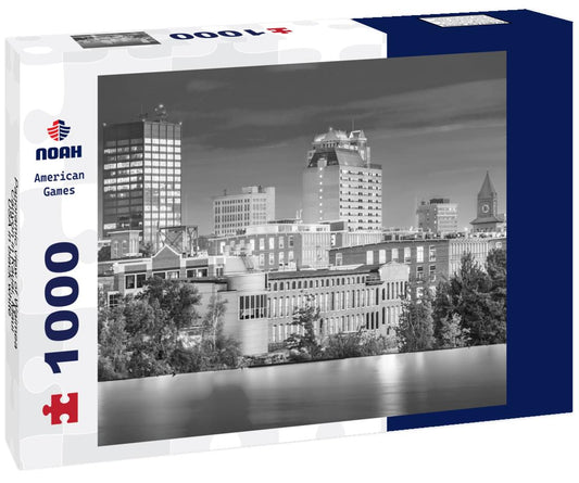 Noah Jigsaw Puzzle Panoramic view of Waimea Canyon in Kauai, Maui, USA in black white 1000 pieces