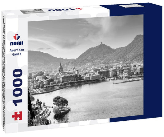 Noah Jigsaw Puzzle Hiking to the turquoise waters of the picturesque Garibaldi Lake near Whistler, BC, Canada. Very popular hiking destination in British Columbia in black white 1000 pieces